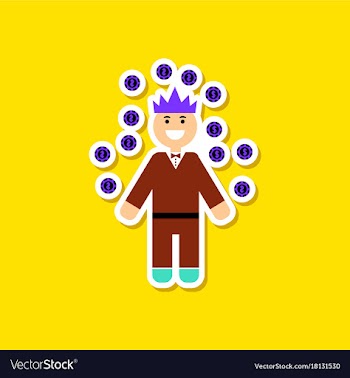 Paper sticker on stylish background man player vector image