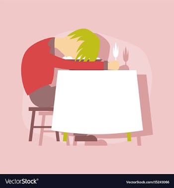 Paper sticker on stylish background man sleeping vector image