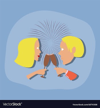 Paper sticker on stylish background man woman vector image