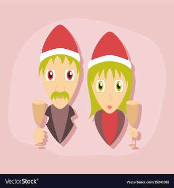 Paper sticker on stylish background man woman wine vector image