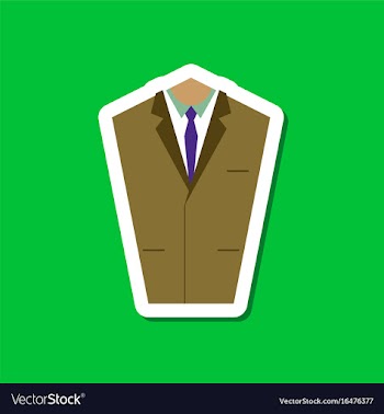 Paper sticker on stylish background mans jacket vector image