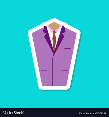 Paper sticker on stylish background mans jacket vector image