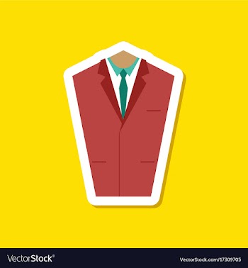Paper sticker on stylish background mans jacket vector image