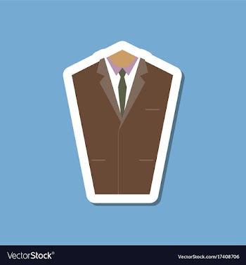 Paper sticker on stylish background mans jacket vector image