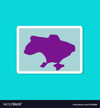Paper sticker on stylish background map of ukraine vector image