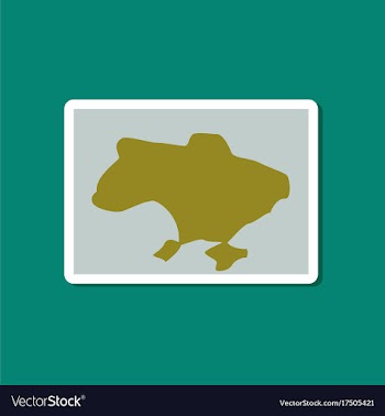 Paper sticker on stylish background map of ukraine vector image