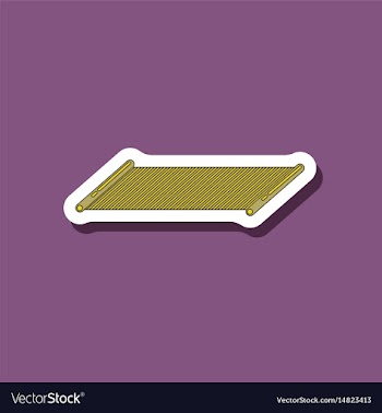 Paper sticker on stylish background mat for vector image
