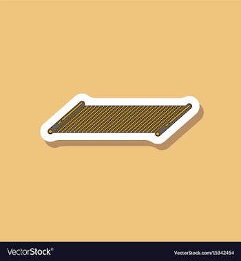 Paper sticker on stylish background mat for vector image