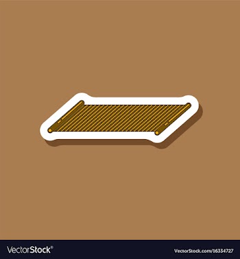 Paper sticker on stylish background mat for vector image