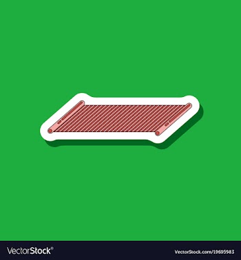 Paper sticker on stylish background mat for vector image