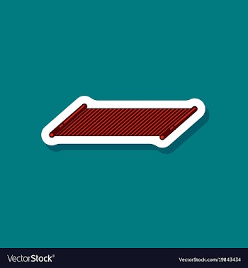 Paper sticker on stylish background mat for vector image