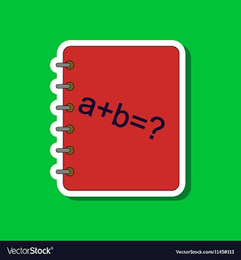 Paper sticker on stylish background math book vector image