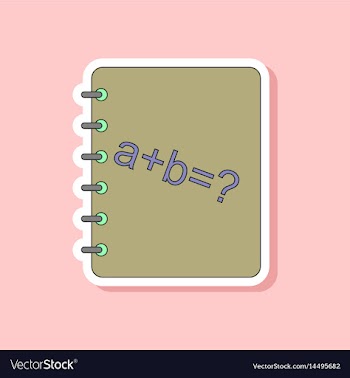 Paper sticker on stylish background math book vector image