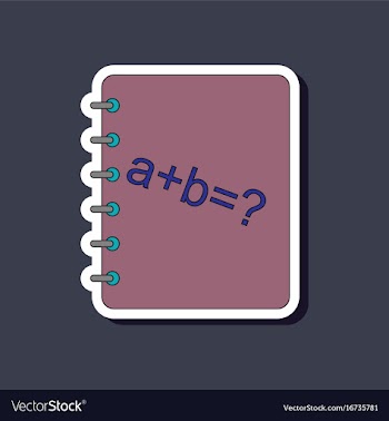 Paper sticker on stylish background math book vector image