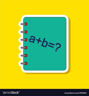 Paper sticker on stylish background math book vector image