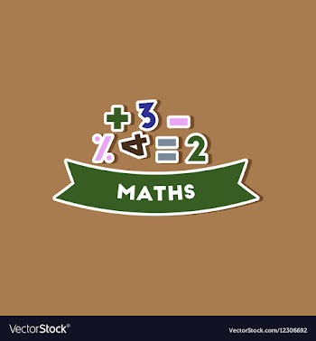 Paper sticker on stylish background math lesson vector image