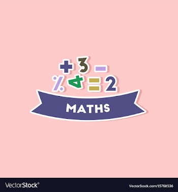 Paper sticker on stylish background math lesson vector image