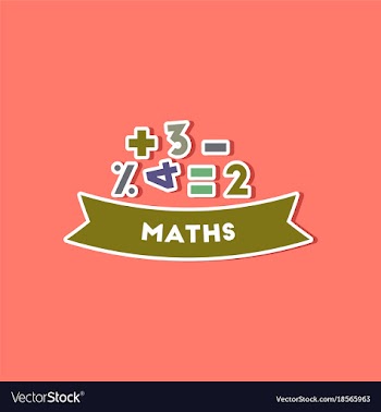 Paper sticker on stylish background math lesson vector image