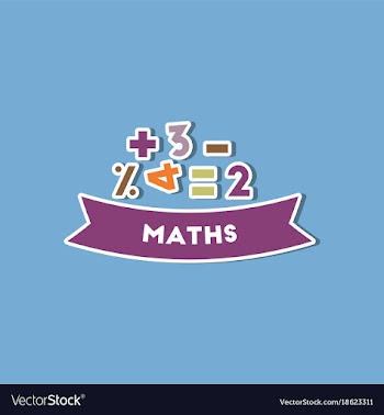 Paper sticker on stylish background math lesson vector image