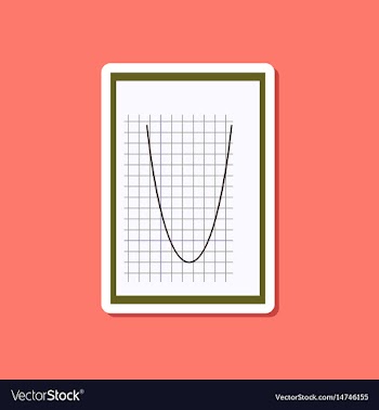 Paper sticker on stylish background mathematics vector image