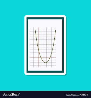 Paper sticker on stylish background mathematics vector image