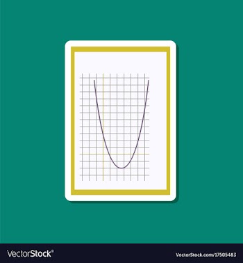 Paper sticker on stylish background mathematics vector image