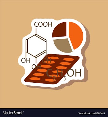 Paper sticker on stylish background medical vector image