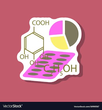Paper sticker on stylish background medical vector image