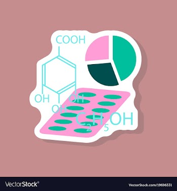 Paper sticker on stylish background medical vector image