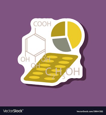 Paper sticker on stylish background medical vector image