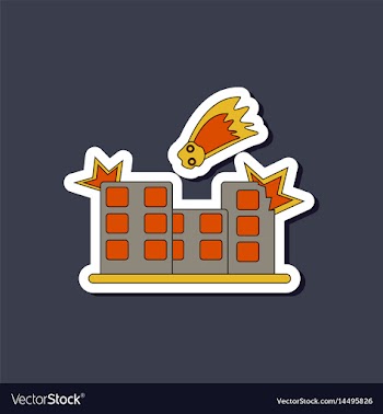 Paper sticker on stylish background meteorite vector image