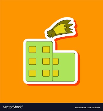 Paper sticker on stylish background meteorite vector image