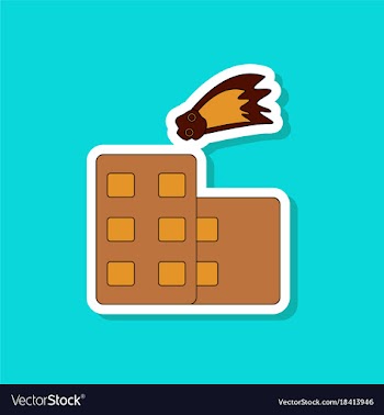 Paper sticker on stylish background meteorite vector image