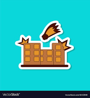 Paper sticker on stylish background meteorite vector image