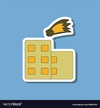 Paper sticker on stylish background meteorite vector image