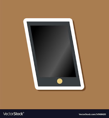 Paper sticker on stylish background mobile phone vector image
