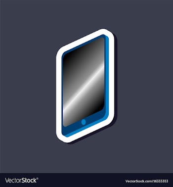 Paper sticker on stylish background mobile phone vector image
