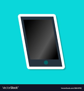 Paper sticker on stylish background mobile phone vector image