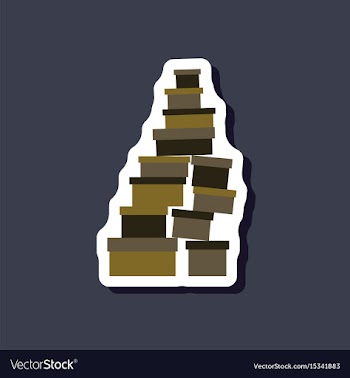 Paper sticker on stylish background mountain of vector image