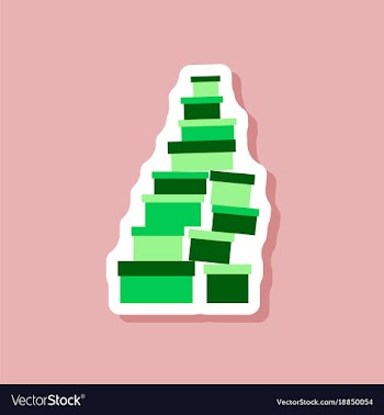 Paper sticker on stylish background mountain of vector image