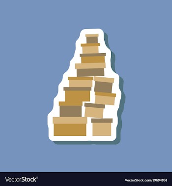 Paper sticker on stylish background mountain of vector image