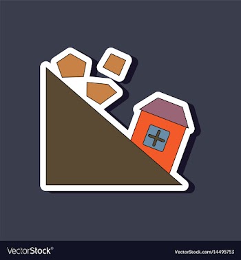 Paper sticker on stylish background mountain vector image