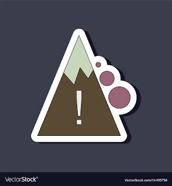 Paper sticker on stylish background mountain vector image