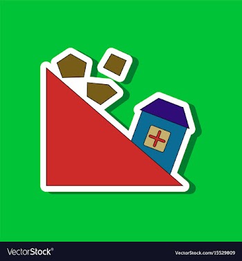 Paper sticker on stylish background mountain vector image