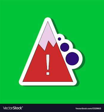 Paper sticker on stylish background mountain vector image