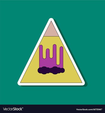 Paper sticker on stylish background mountain vector image