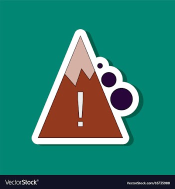 Paper sticker on stylish background mountain vector image