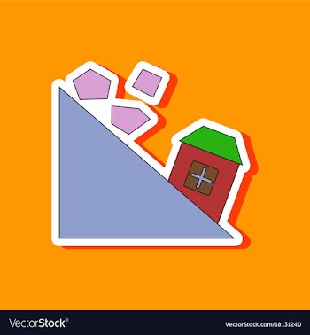 Paper sticker on stylish background mountain vector image