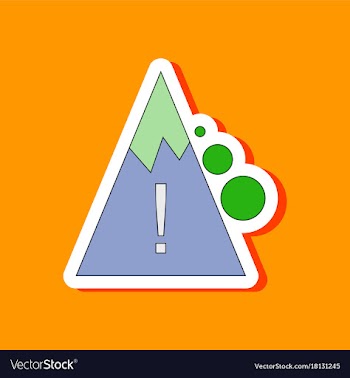 Paper sticker on stylish background mountain vector image