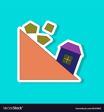 Paper sticker on stylish background mountain vector image